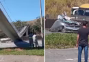 PASSARELA DESABA APÓS SER ATINGIDA POR CAMINHÃO E DEIXA DOIS MORTOS NA RODOVIA FERNÃO DIAS, EM VARGEM